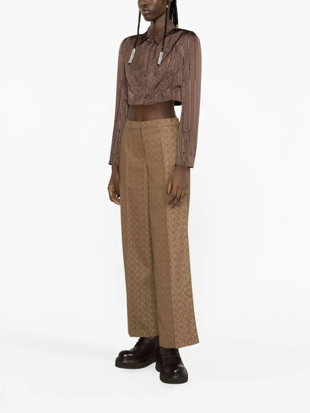 MARINE SERRE Trousers Beige Marine Serre