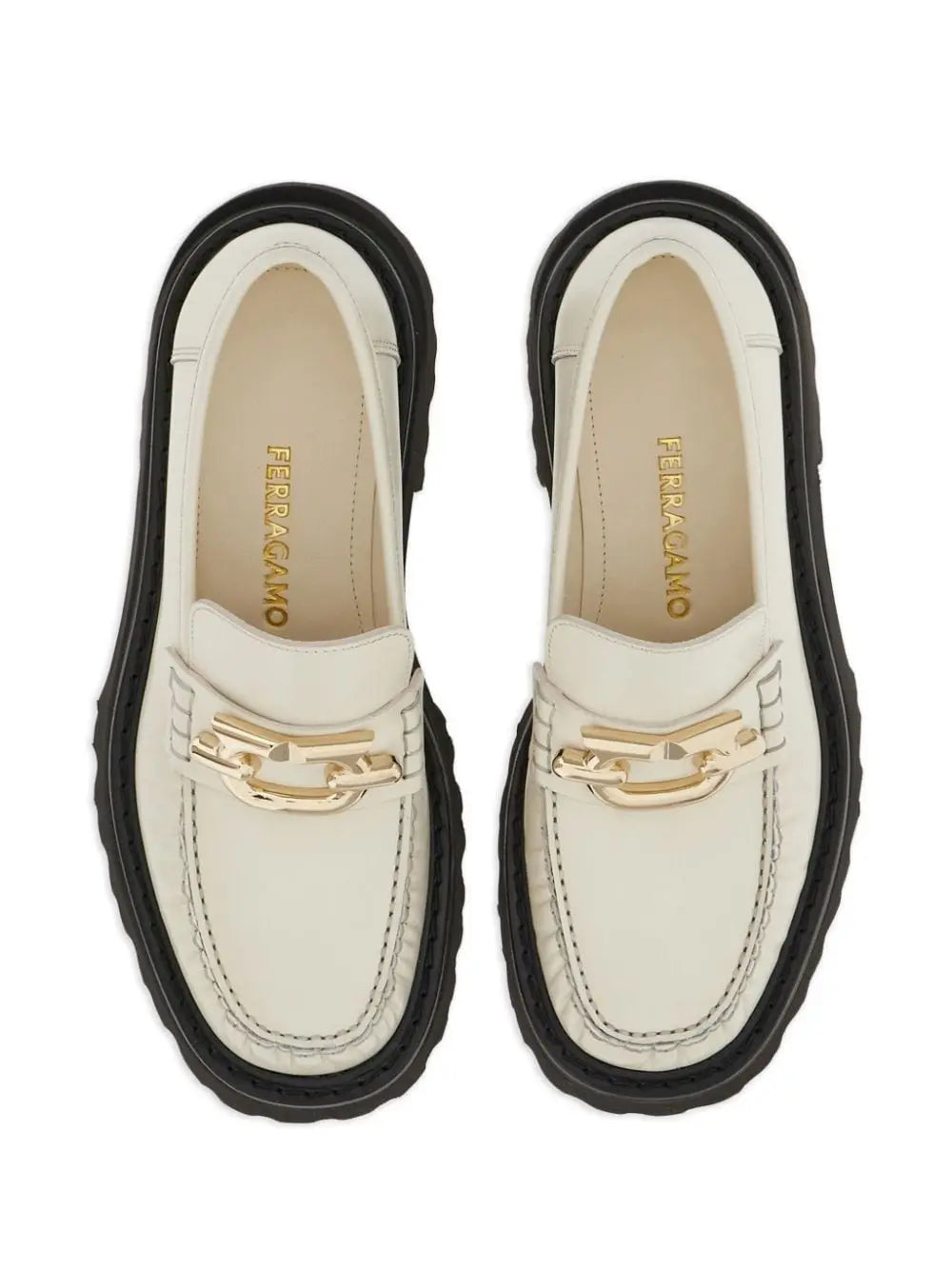 Ferragamo Gancini-plaque Leather Loafers Ferragamo