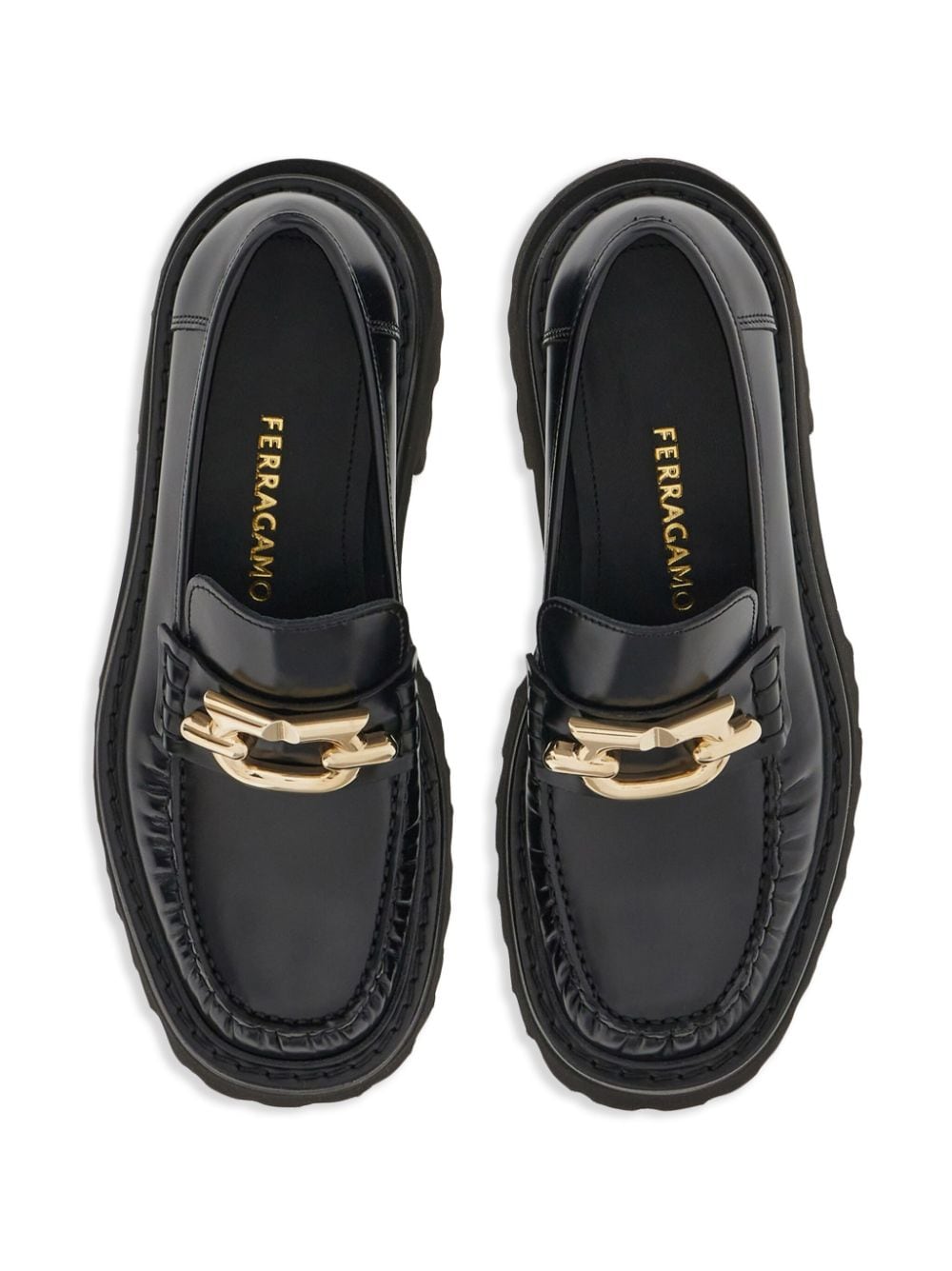 Ferragamo Gancini-buckle Leather Loafers Ferragamo