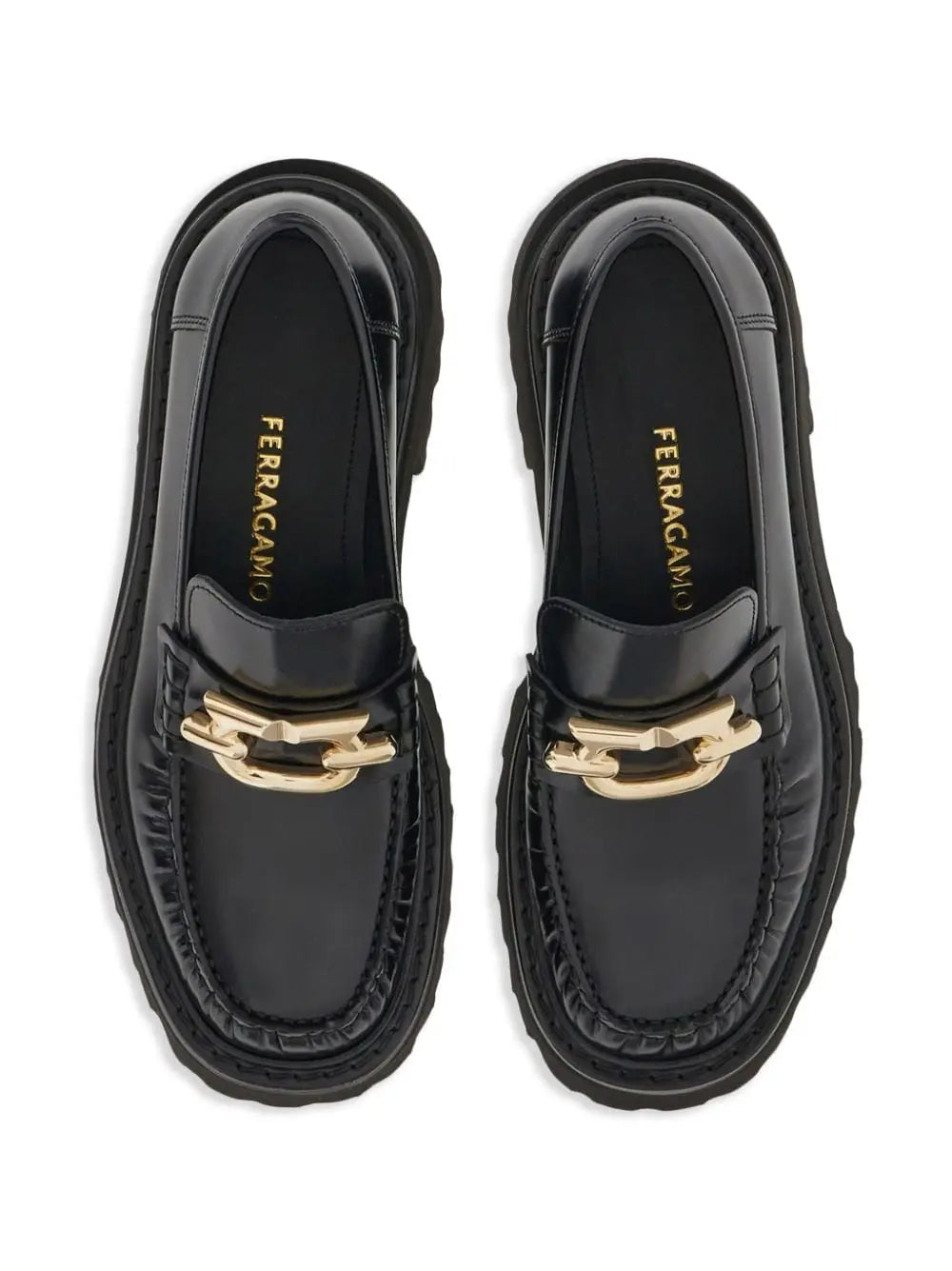 Ferragamo Gancini-buckle Leather Loafers Ferragamo