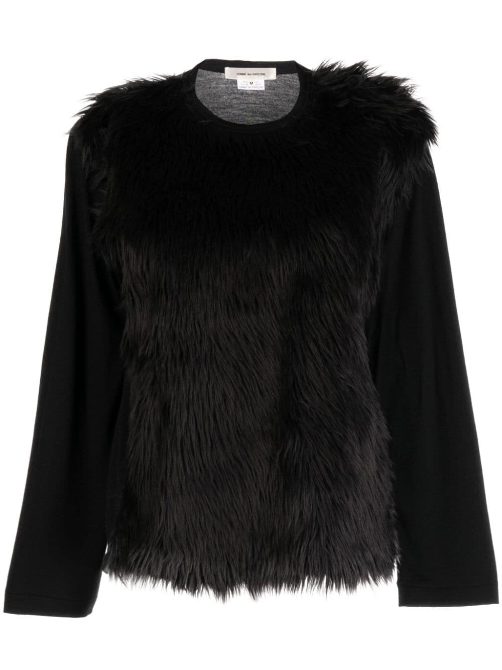 Comme Des Garcons Fur-detailing long-sleeve T-shirt Comme Des Garcons