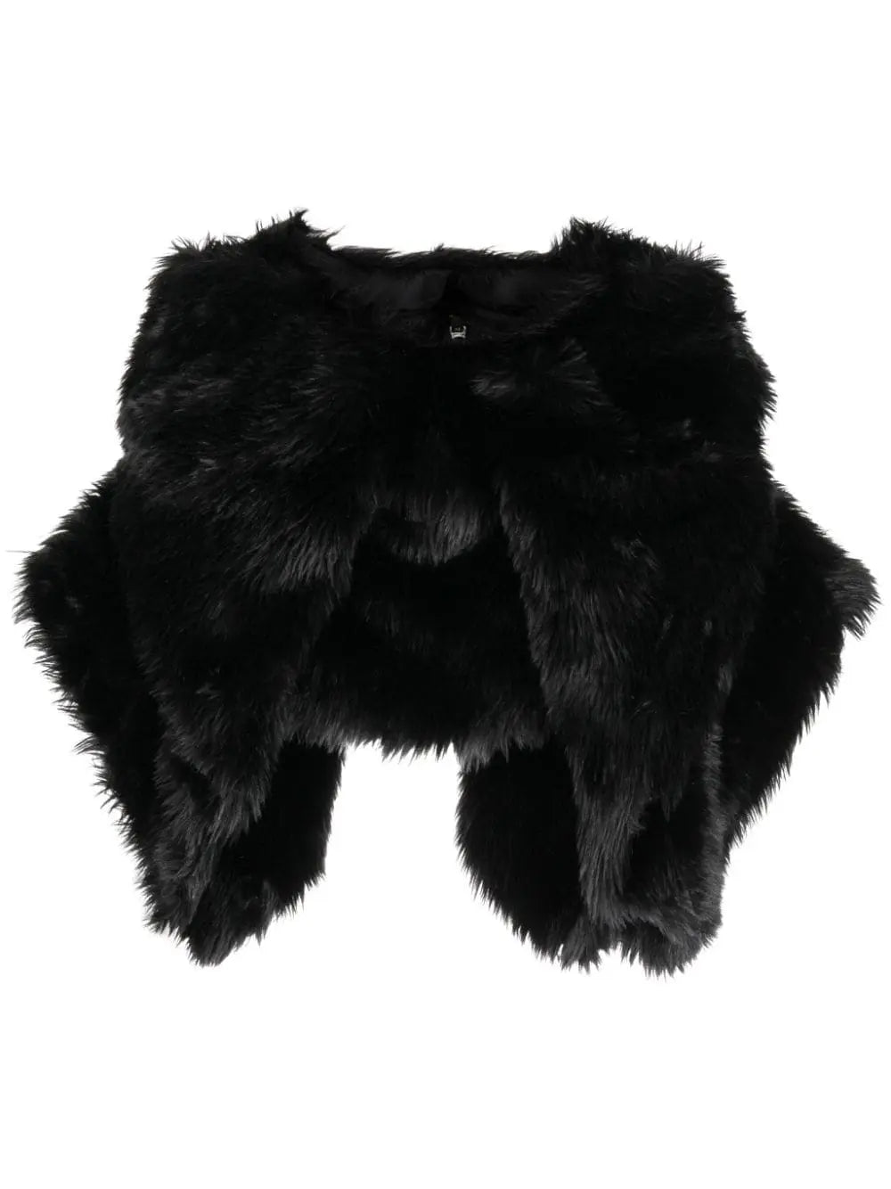 Comme Des Garcons Fur-design cropped blouse Comme Des Garcons
