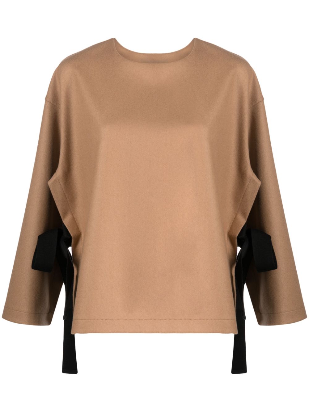 Erika Cavallini Semi-Couture Top Camel Erika Cavallini Semi-Couture
