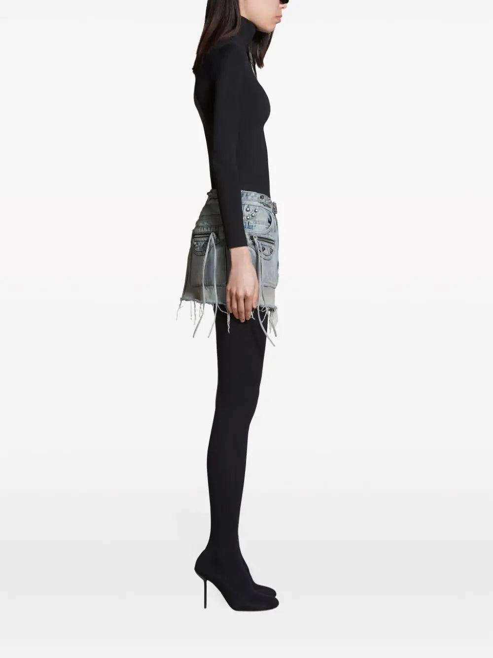 Balenciaga Cagole denim miniskirt Balenciaga