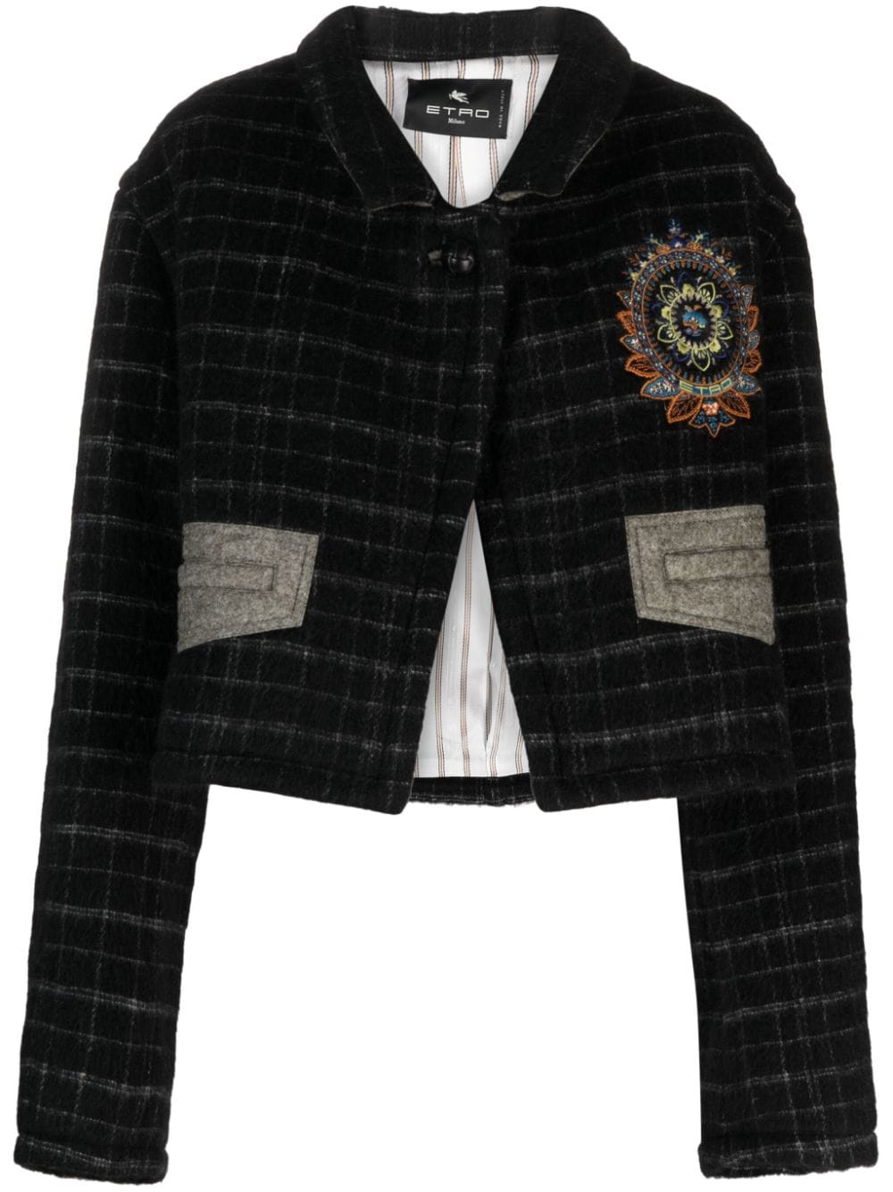 Etro Checked crop jacket Etro