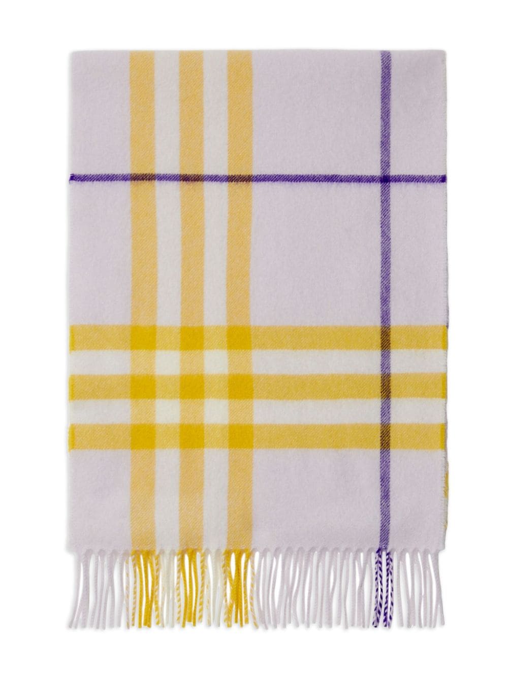 Burberry checked fringed-edge cashmere scarf Burberry