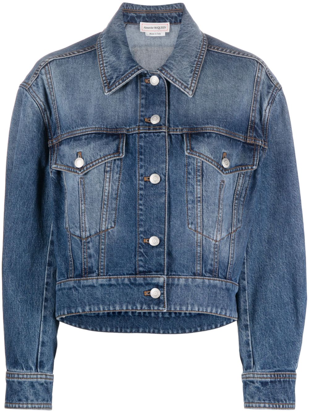 Alexander McQueen Cropped denim jacket Alexander Mcqueen
