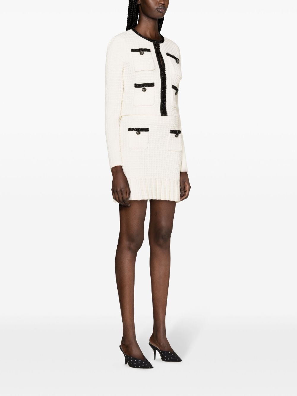 Self-Portrait Waffle-knit mini skirt Self-Portrait