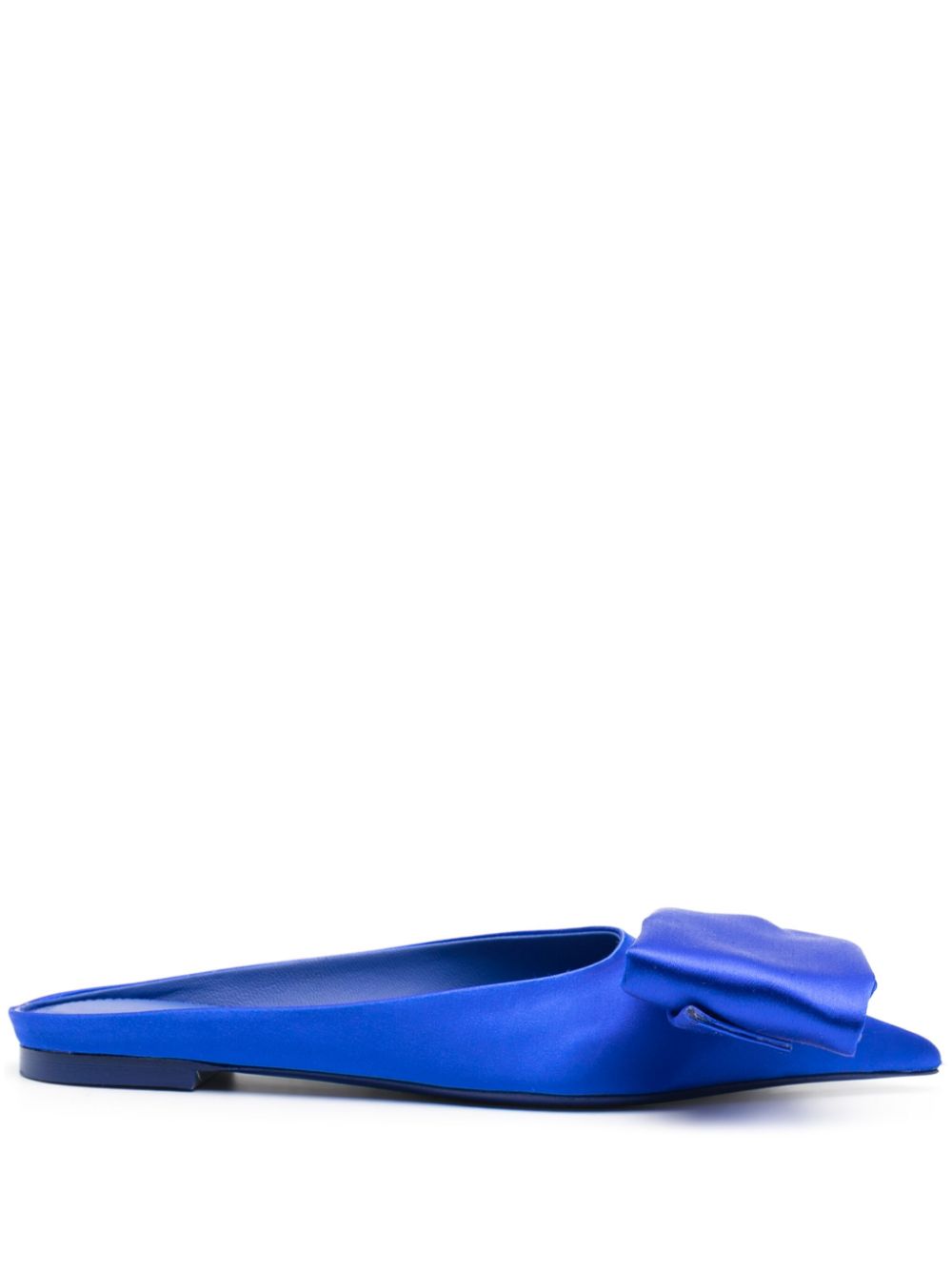 Ferragamo asymmetric-bow Satin Mules Ferragamo