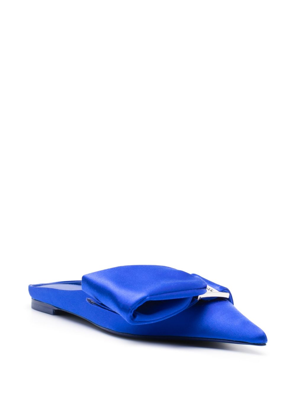 Ferragamo asymmetric-bow Satin Mules Ferragamo