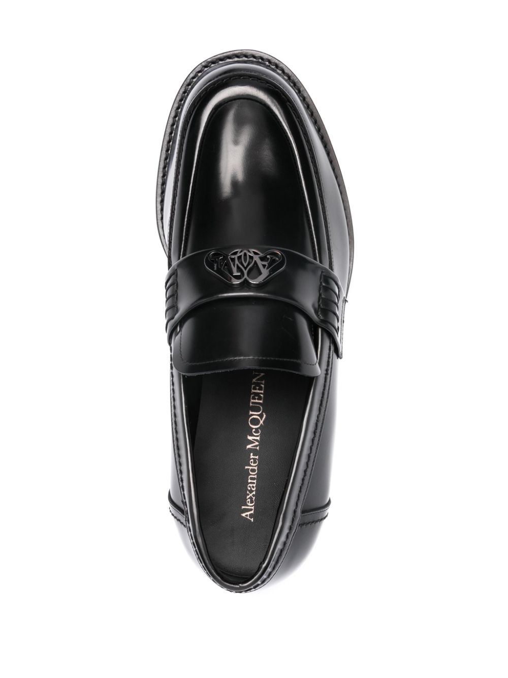 Alexander McQueen logo-plaque Leather Loafers Alexander Mcqueen