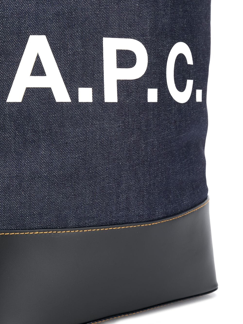 A.P.C. logo print denim tote A.P.C.