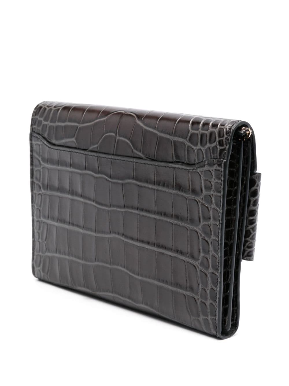 Boyy Buckle travel case croco embossed leather clutch bag Boyy