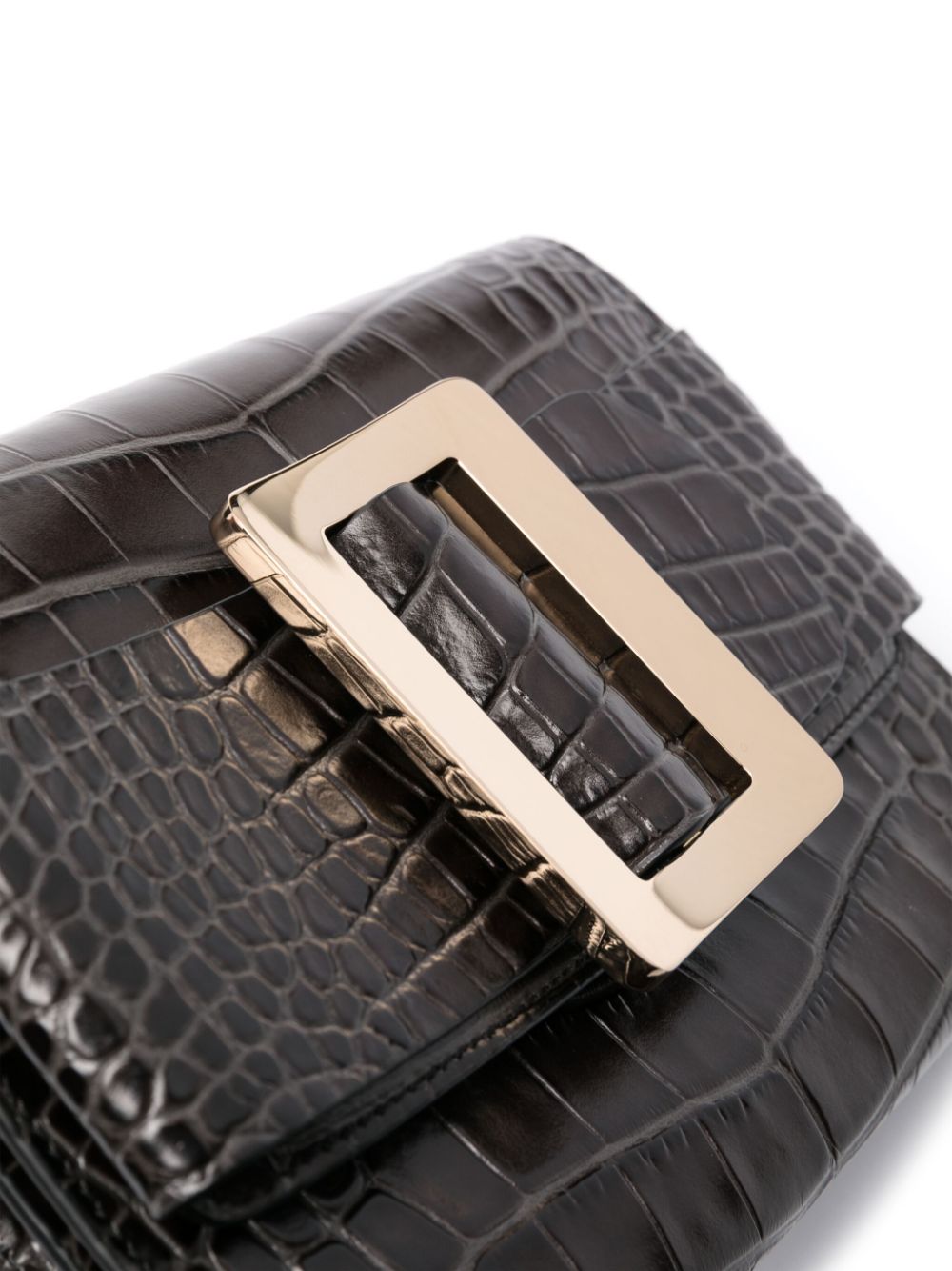 Boyy Buckle travel case croco embossed leather clutch bag Boyy