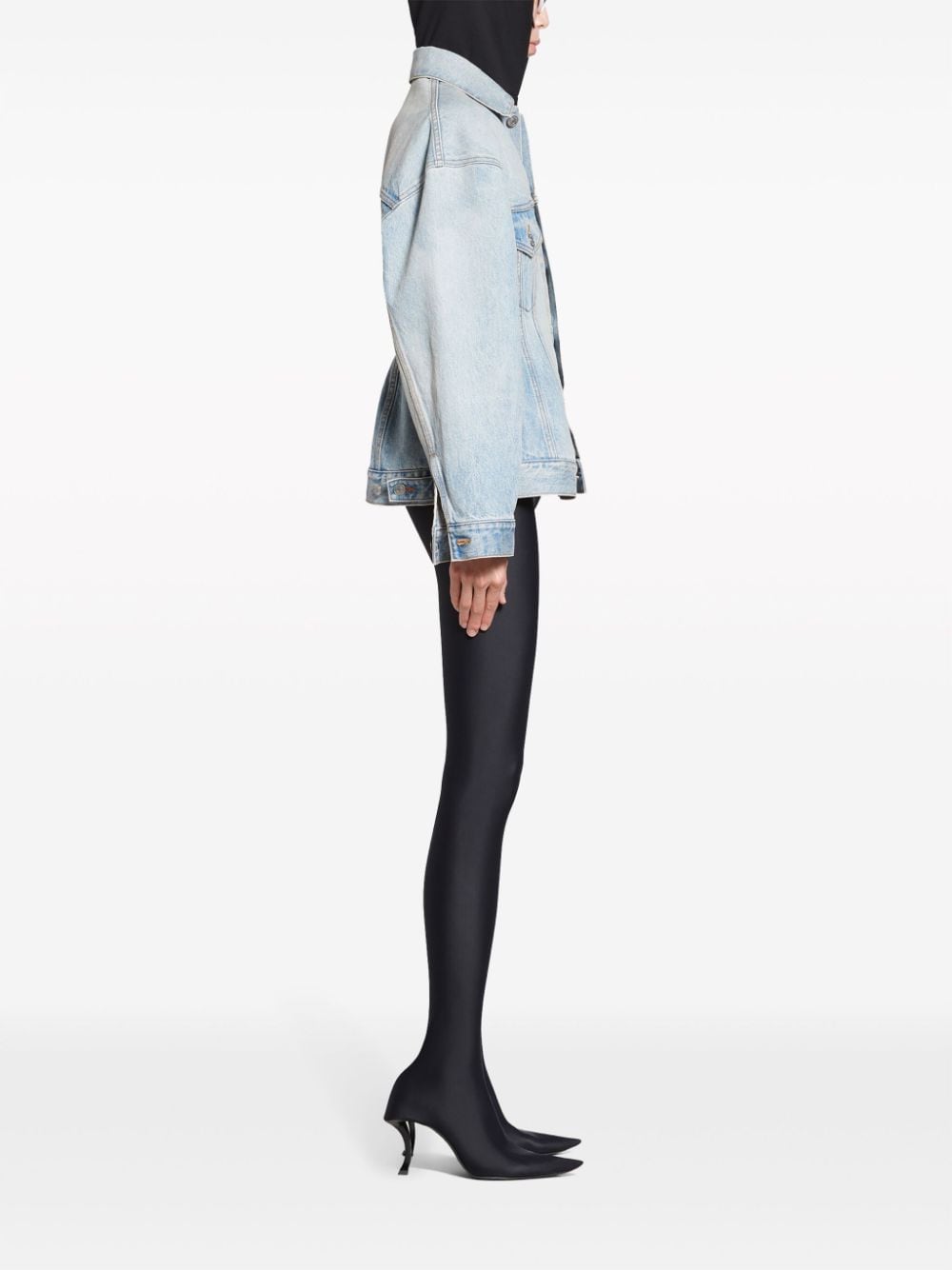 Balenciaga Hourglass silhouette denim jacket Balenciaga