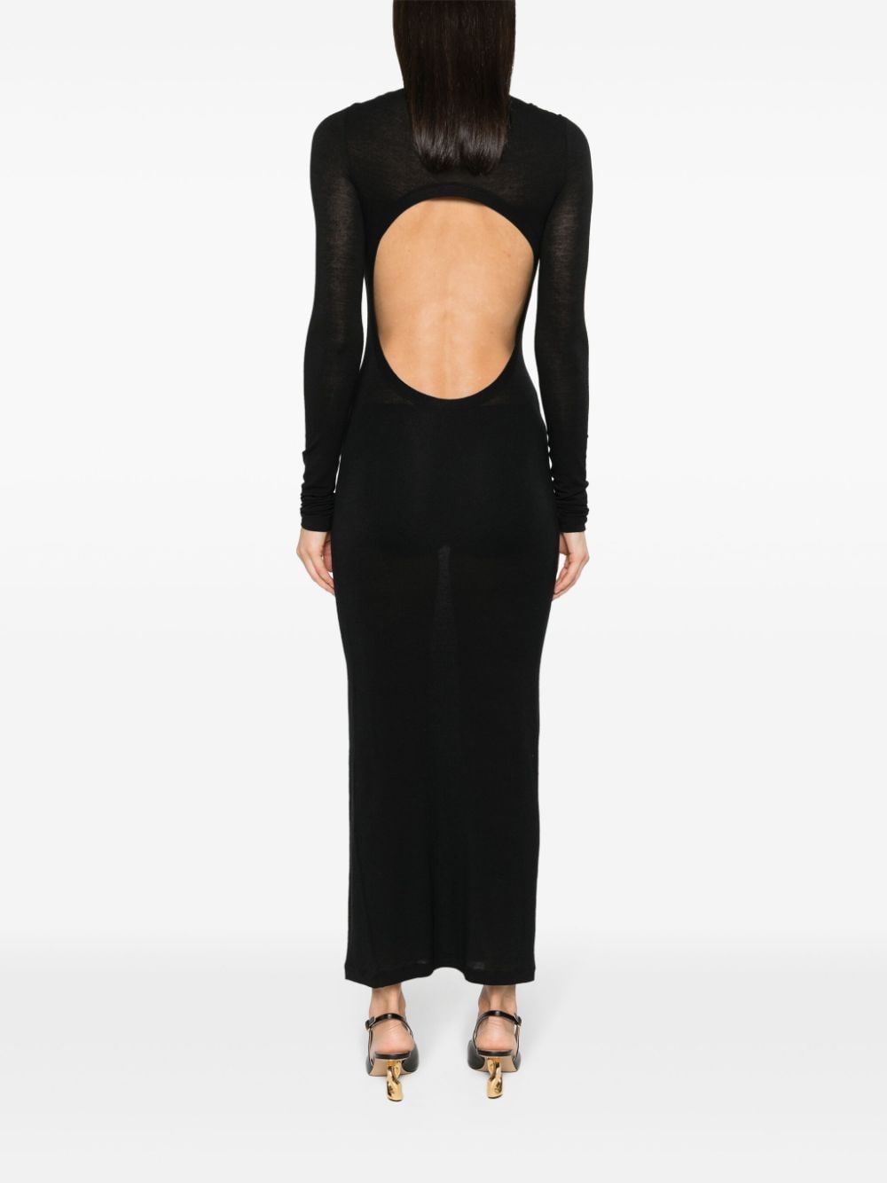 Saint Laurent Wool blend long pencil dress Saint Laurent