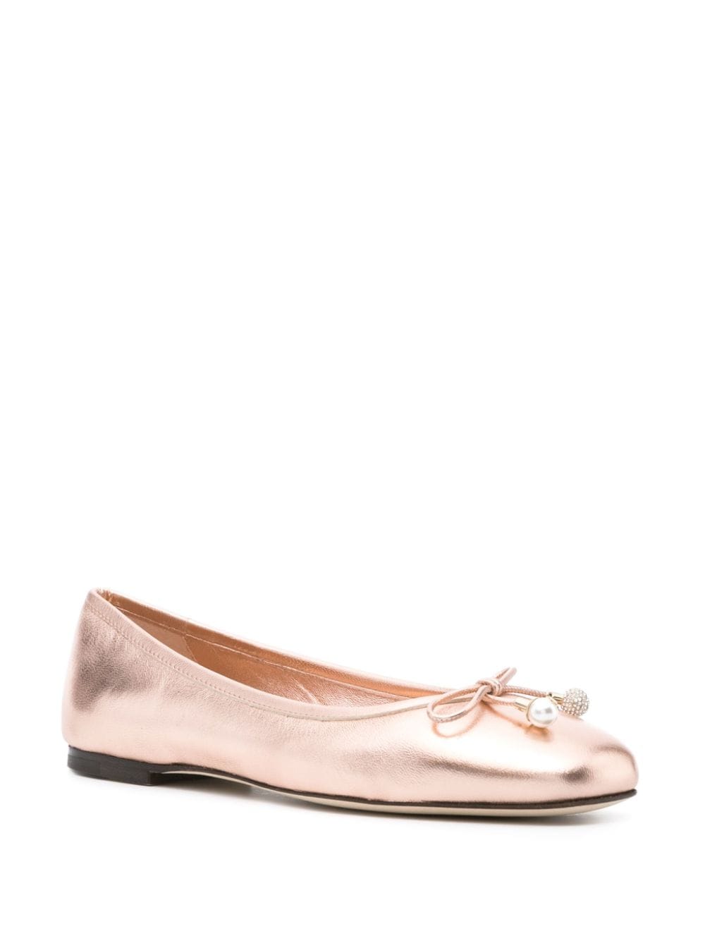 Jimmy Choo Elme metallic ballerina shoes Jimmy Choo