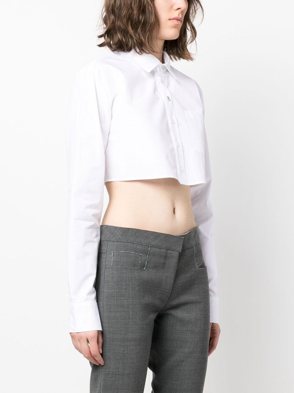 Coperni Cropped cotton shirt Coperni