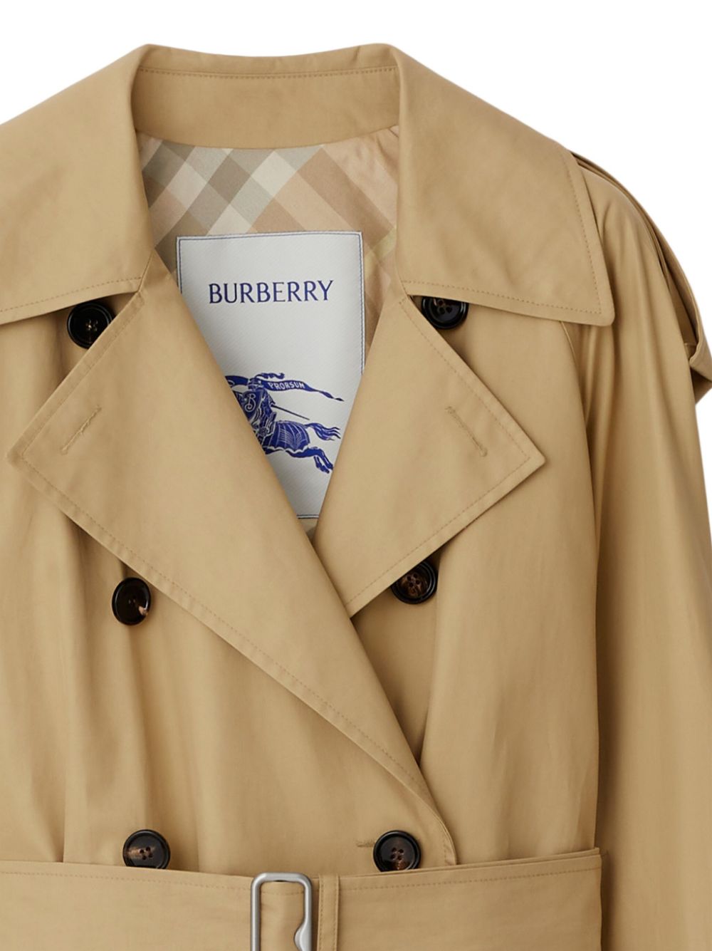 Burberry Belted Cotton Trench Coat Burberry
