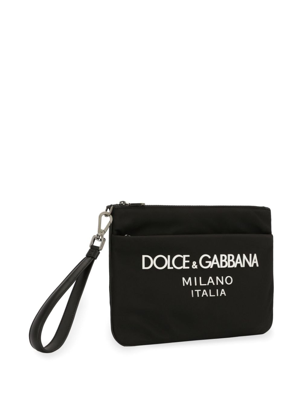 Dolce & Gabbana Nylon pouch with rubberized logo Dolce & Gabbana