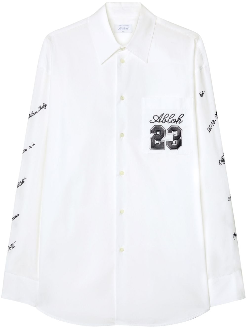 Off White Shirt with embroidery Off White