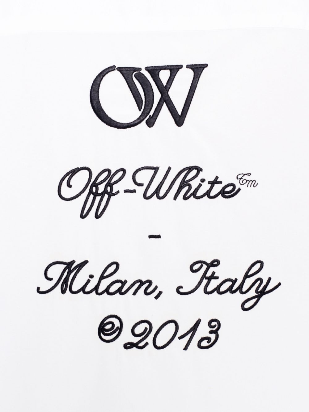 Off White Shirt with embroidery Off White