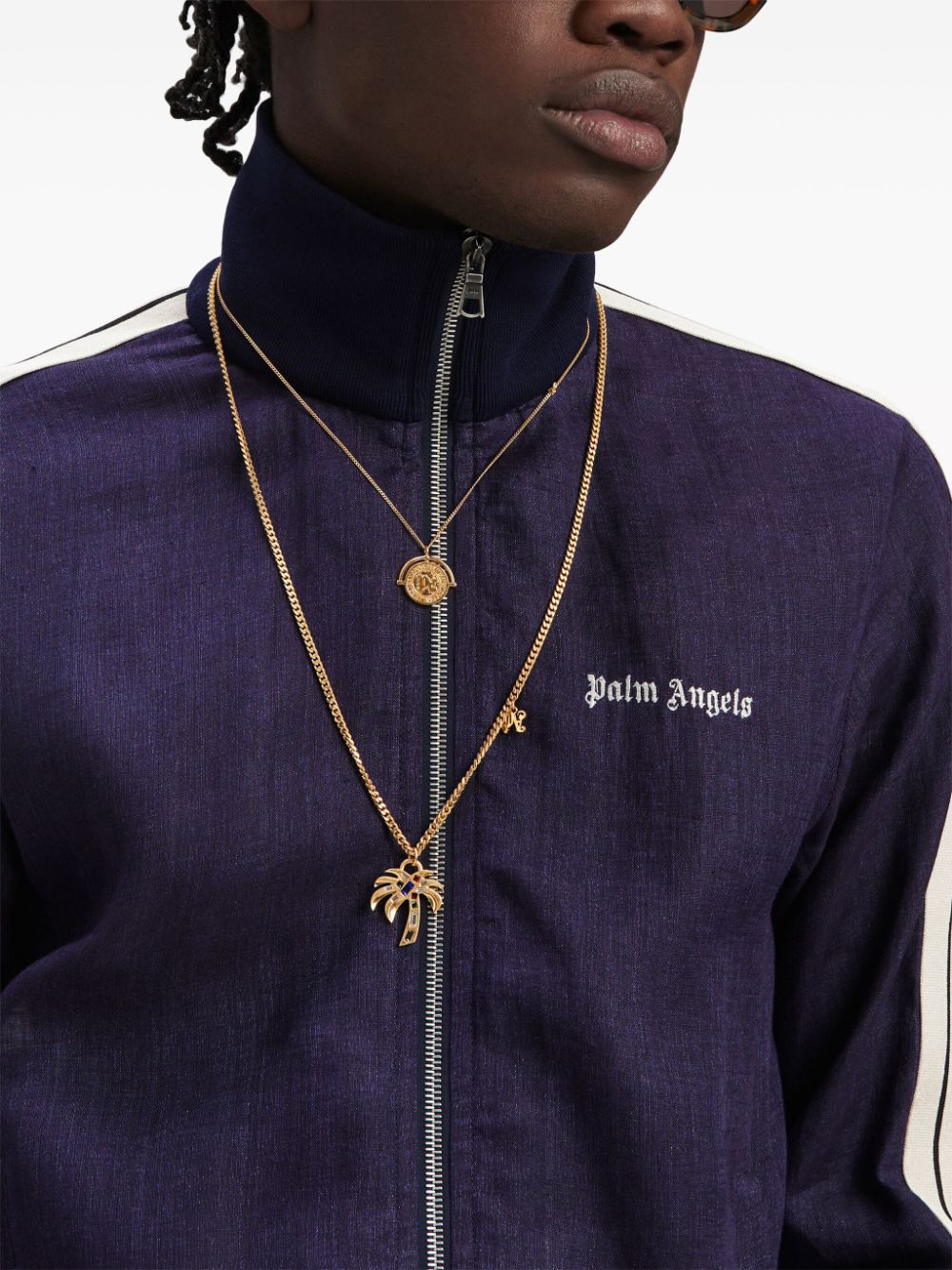 Palm Angels Sweaters Blue Palm Angels