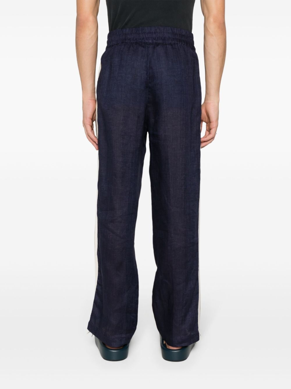 Palm Angels Trousers Blue Palm Angels