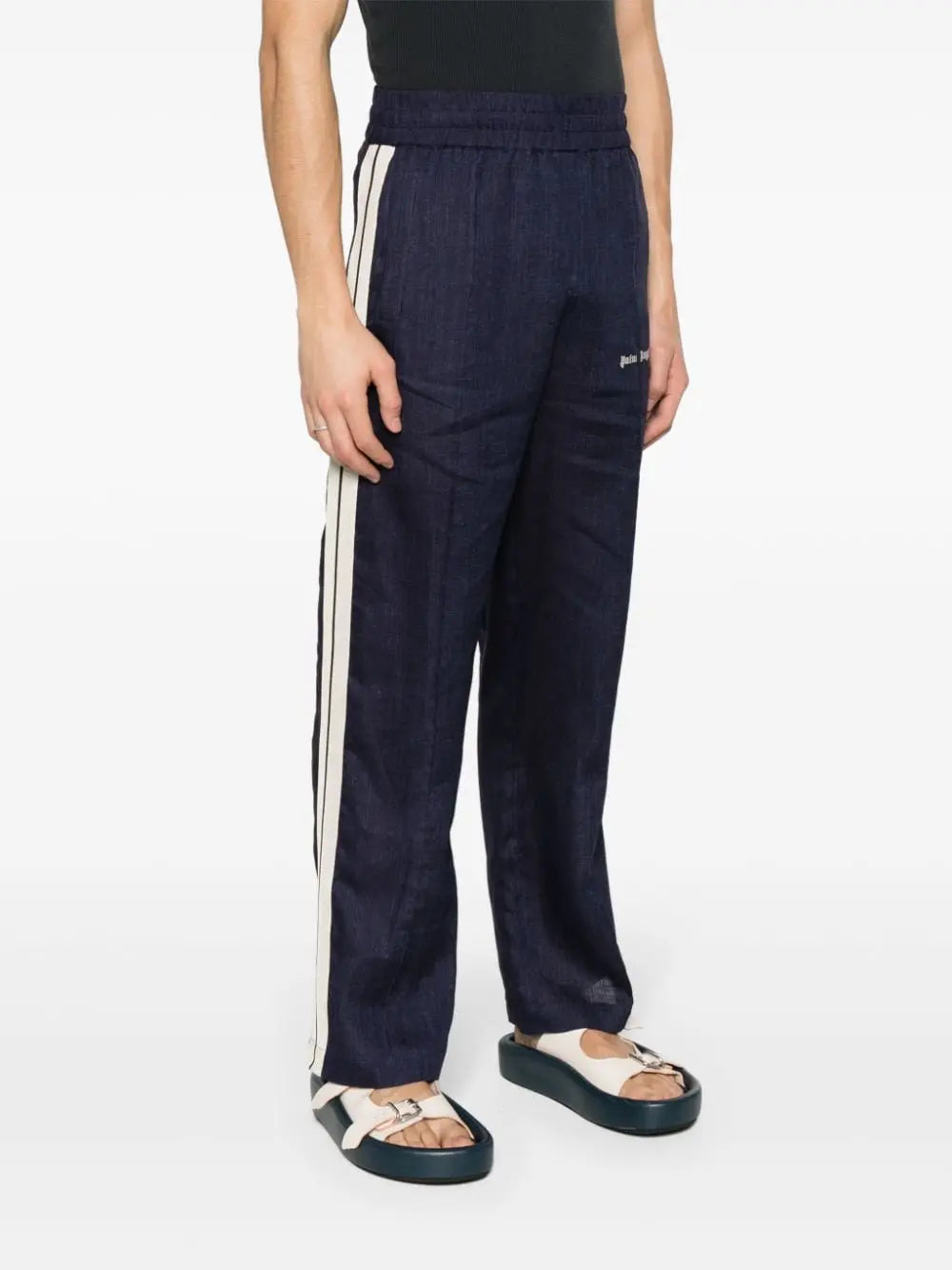Palm Angels Trousers Blue Palm Angels