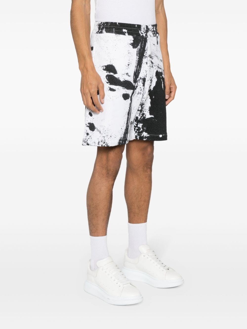 Alexander McQueen paint-splatter cotton shorts Alexander Mcqueen
