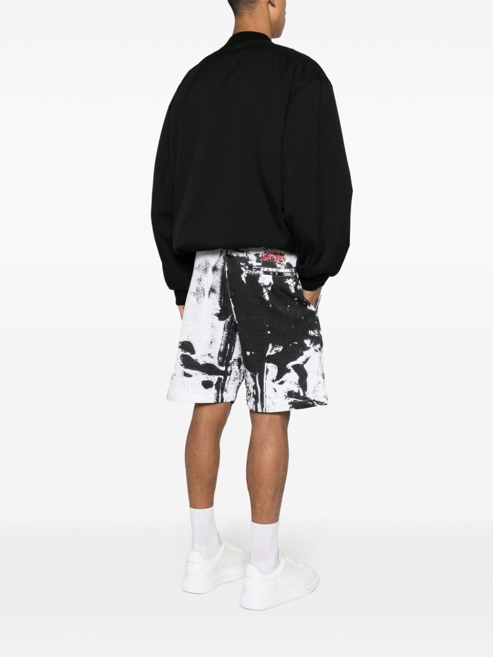 Alexander McQueen paint-splatter cotton shorts Alexander Mcqueen