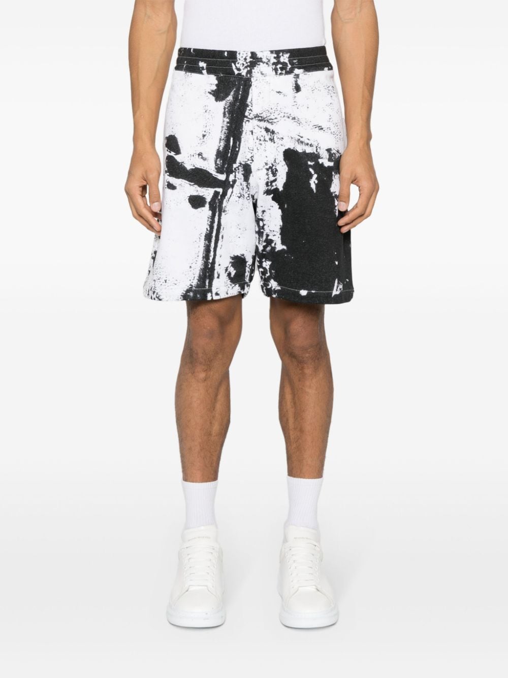 Alexander McQueen paint-splatter cotton shorts Alexander Mcqueen