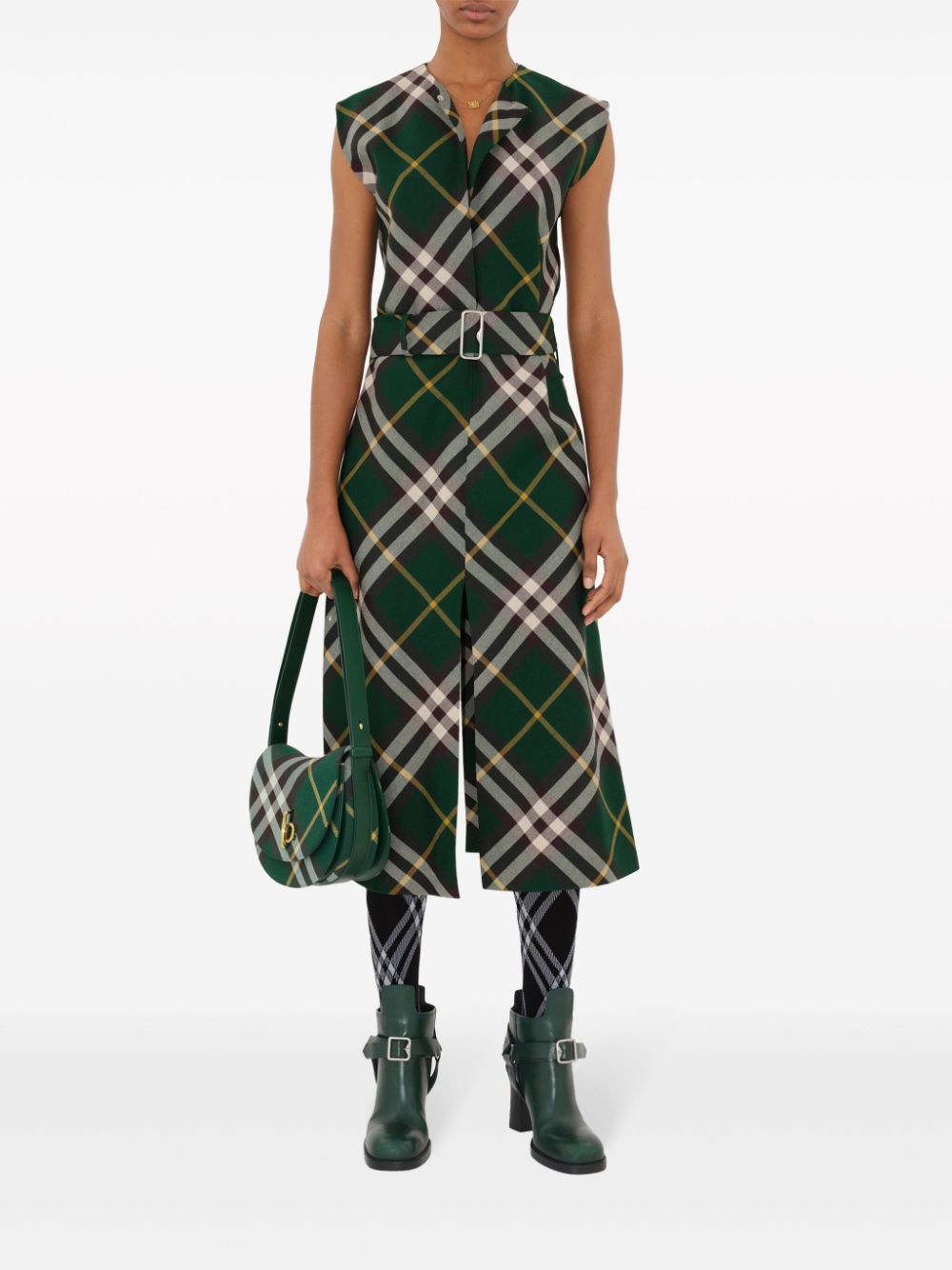 Burberry Nova Check Midi Dress Burberry