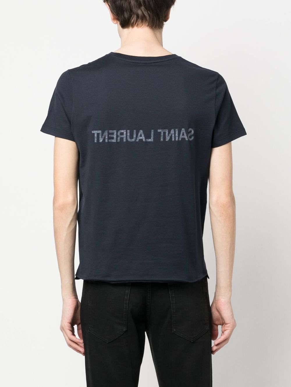 Saint Laurent Reverse logo-print cotton T-shirt Saint Laurent