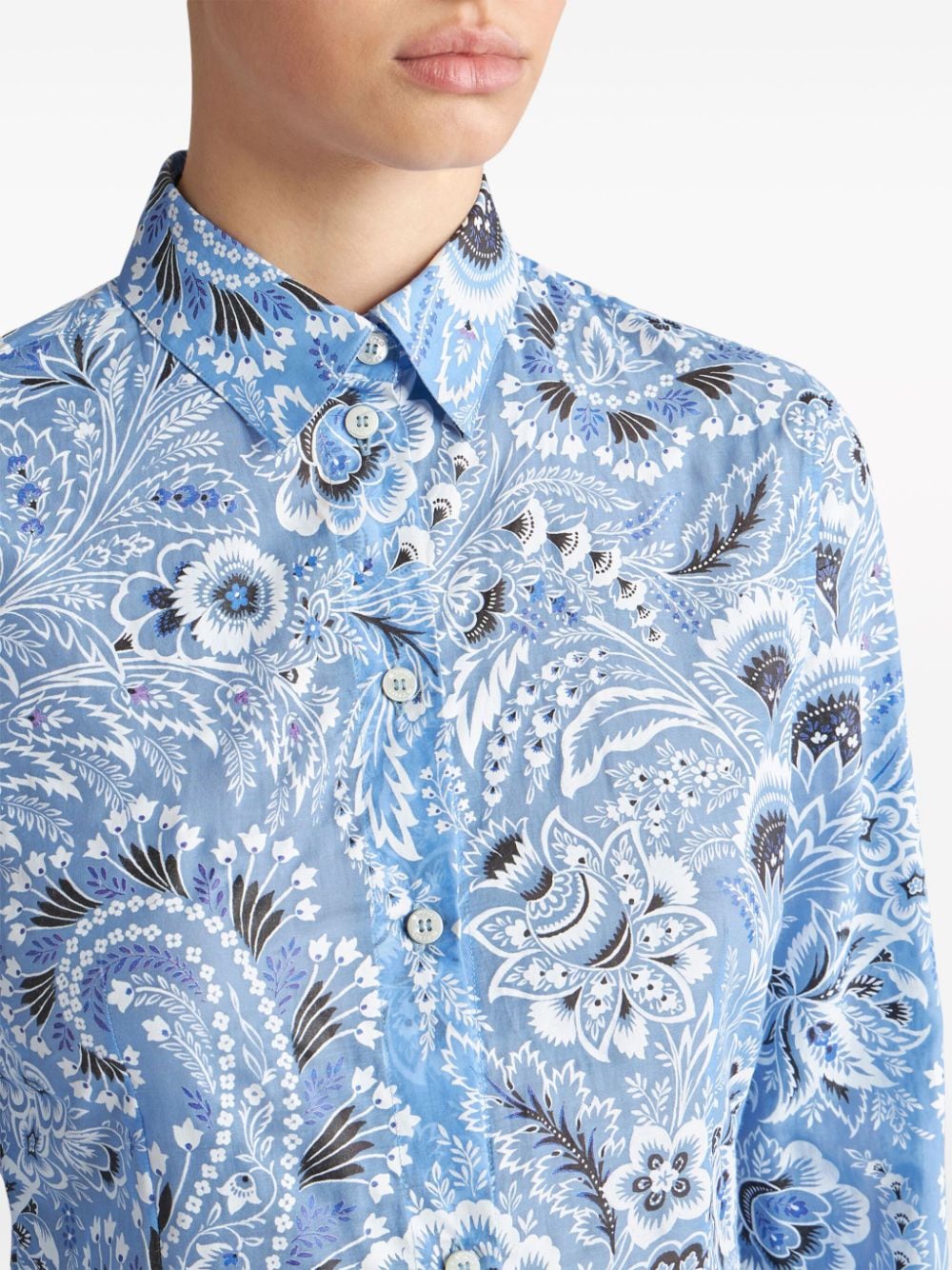 Etro Shirts Clear Blue Etro