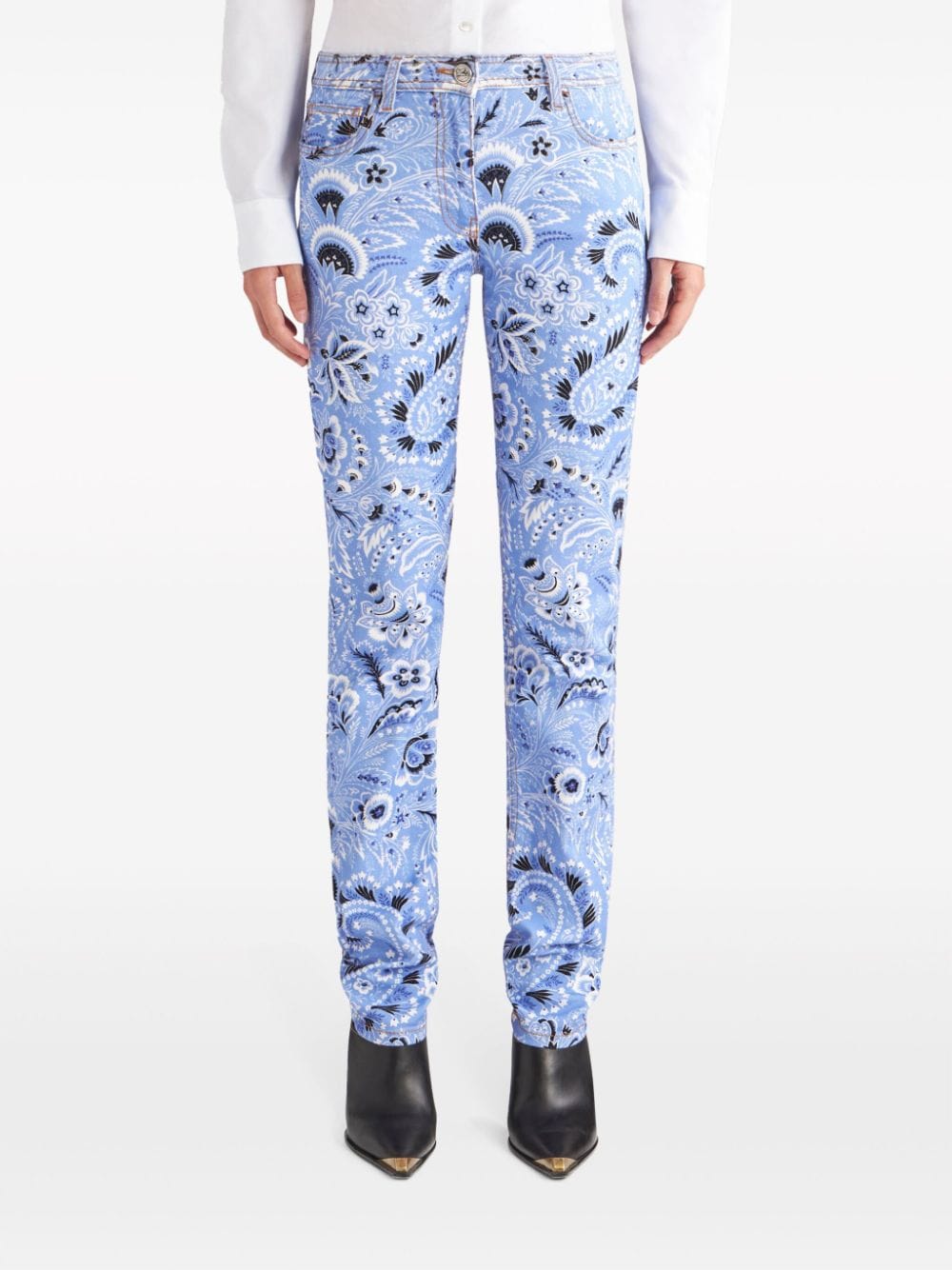 Etro Bandana-print skinny jeans Etro