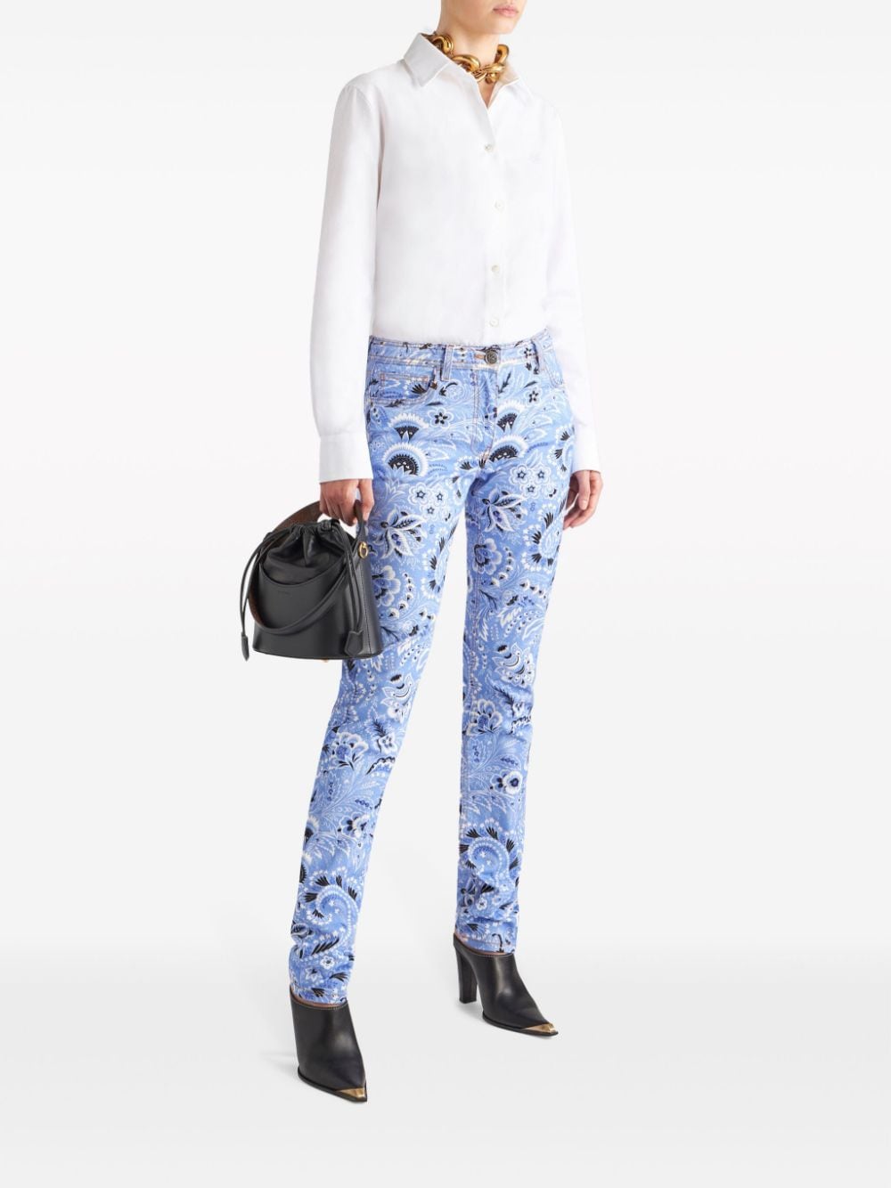 Etro Bandana-print skinny jeans Etro