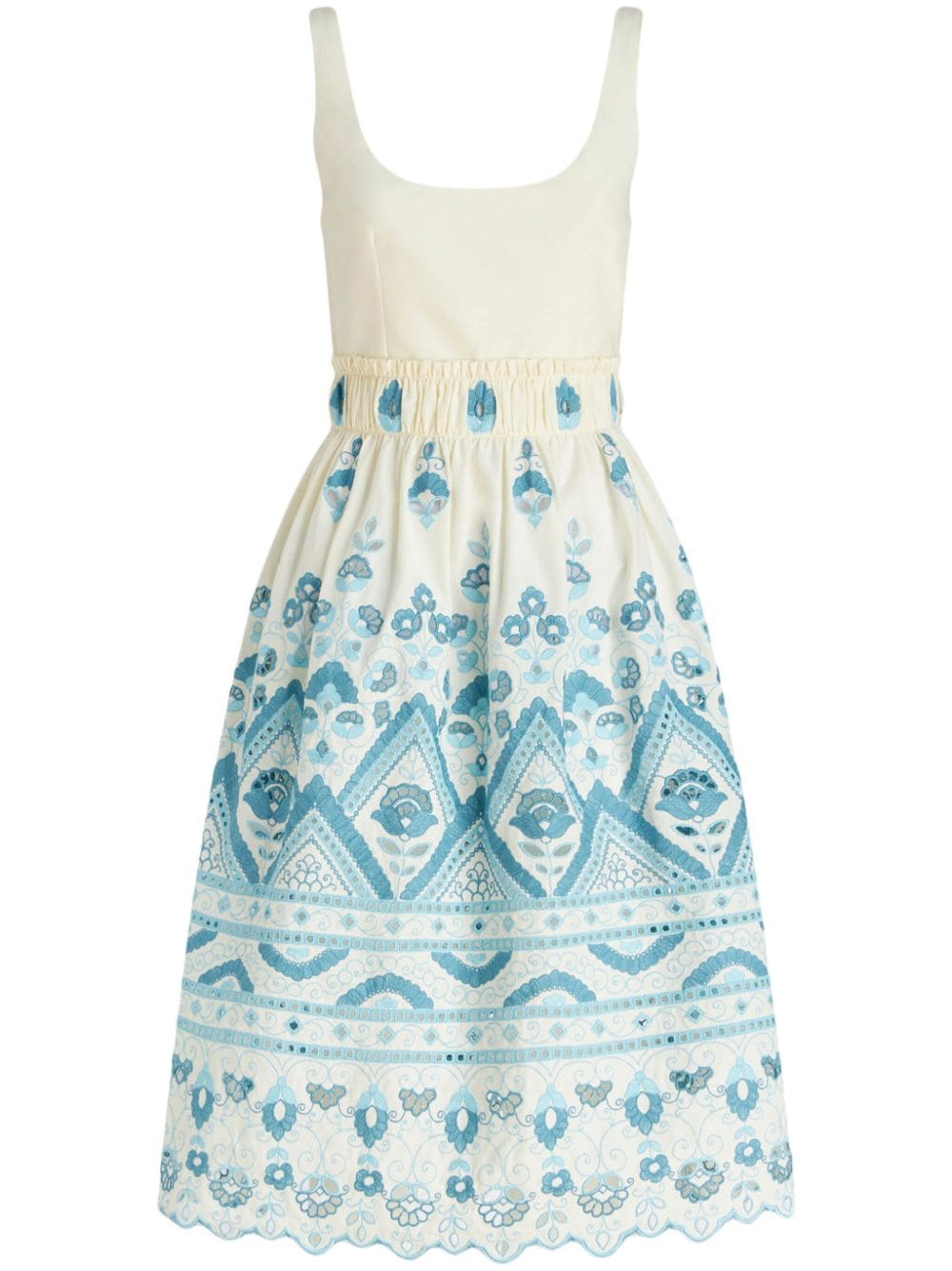 Etro Broderie anglaise flared dress Etro