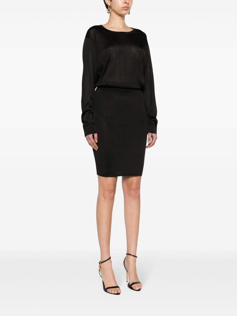 Saint Laurent open-back knitted dress Saint Laurent