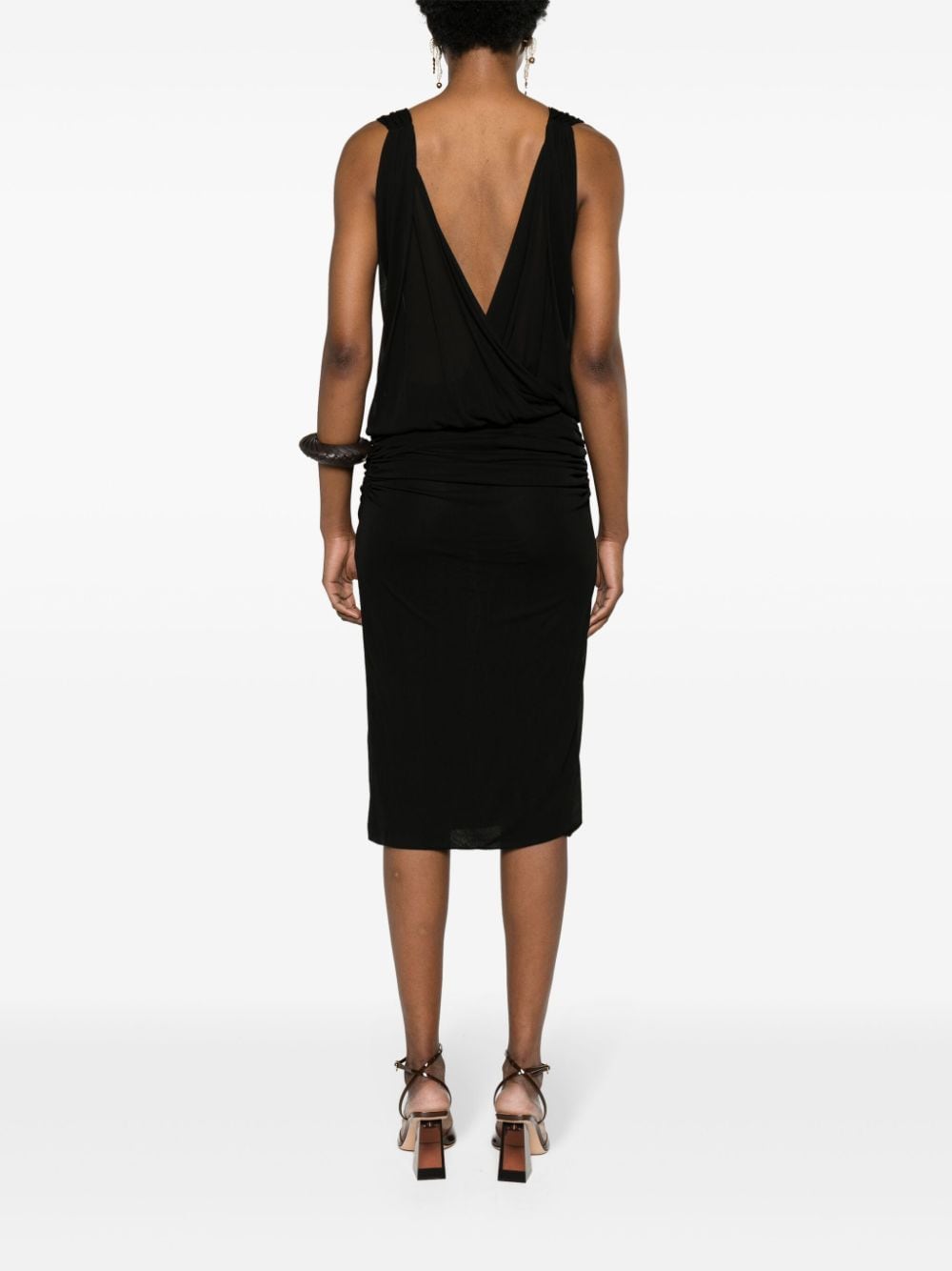 Saint Laurent V-necked mini dress Saint Laurent