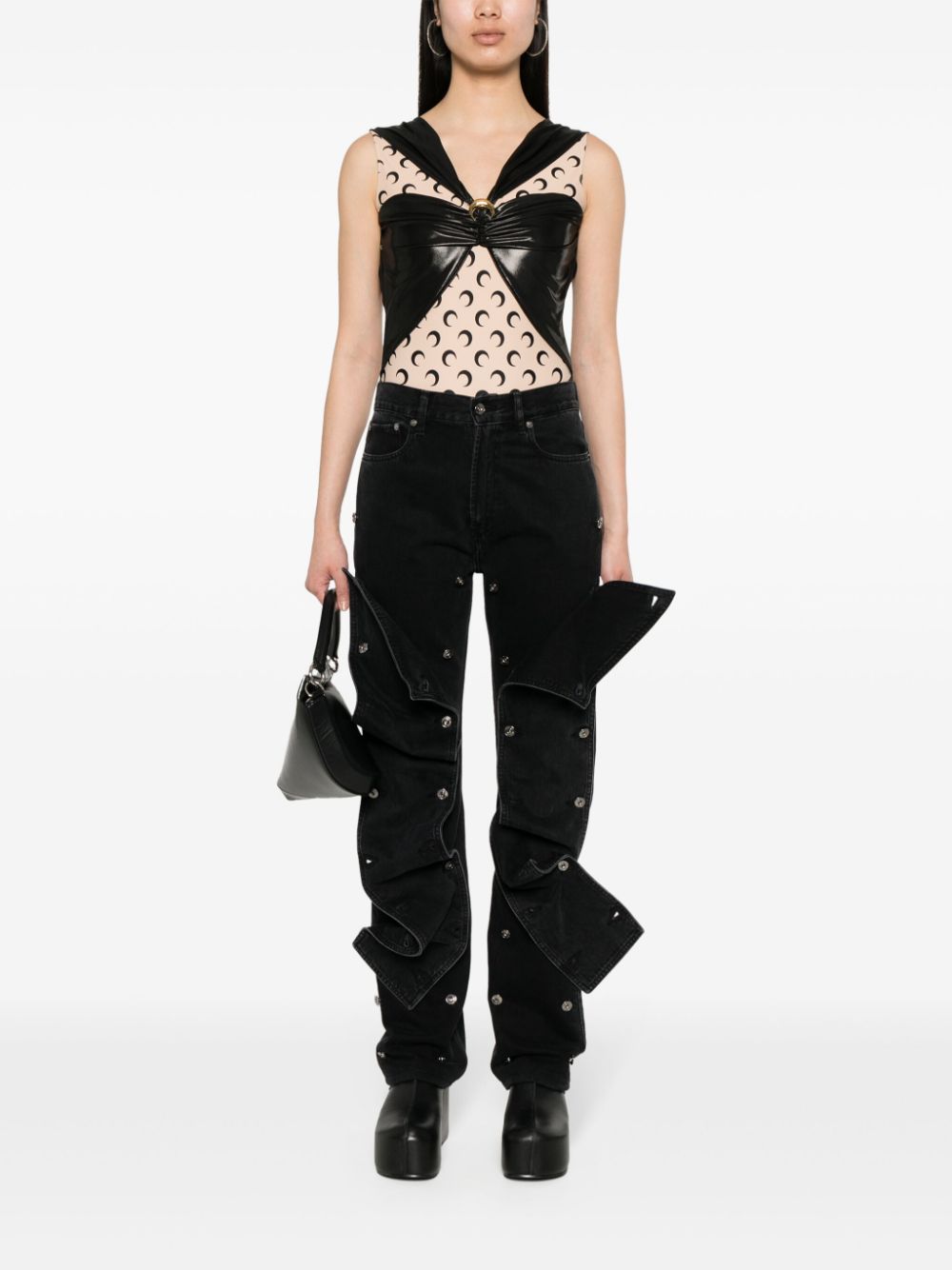 Marine Serre Bodysuit with Moon print Marine Serre