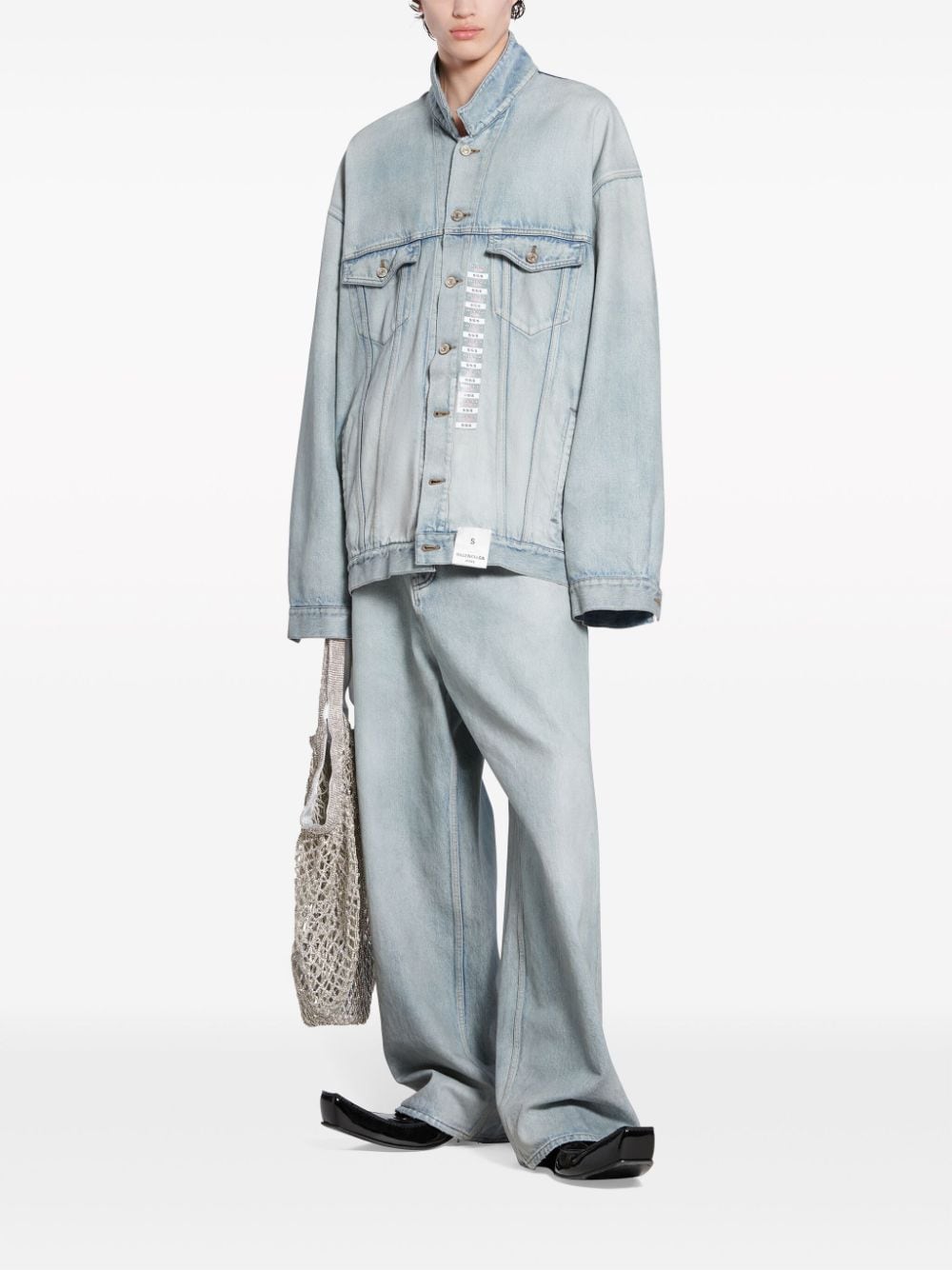 Balenciaga Denim jacket with flap pockets and drop shoulder Balenciaga