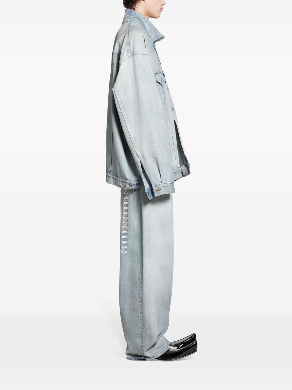 Balenciaga Denim jacket with flap pockets and drop shoulder Balenciaga