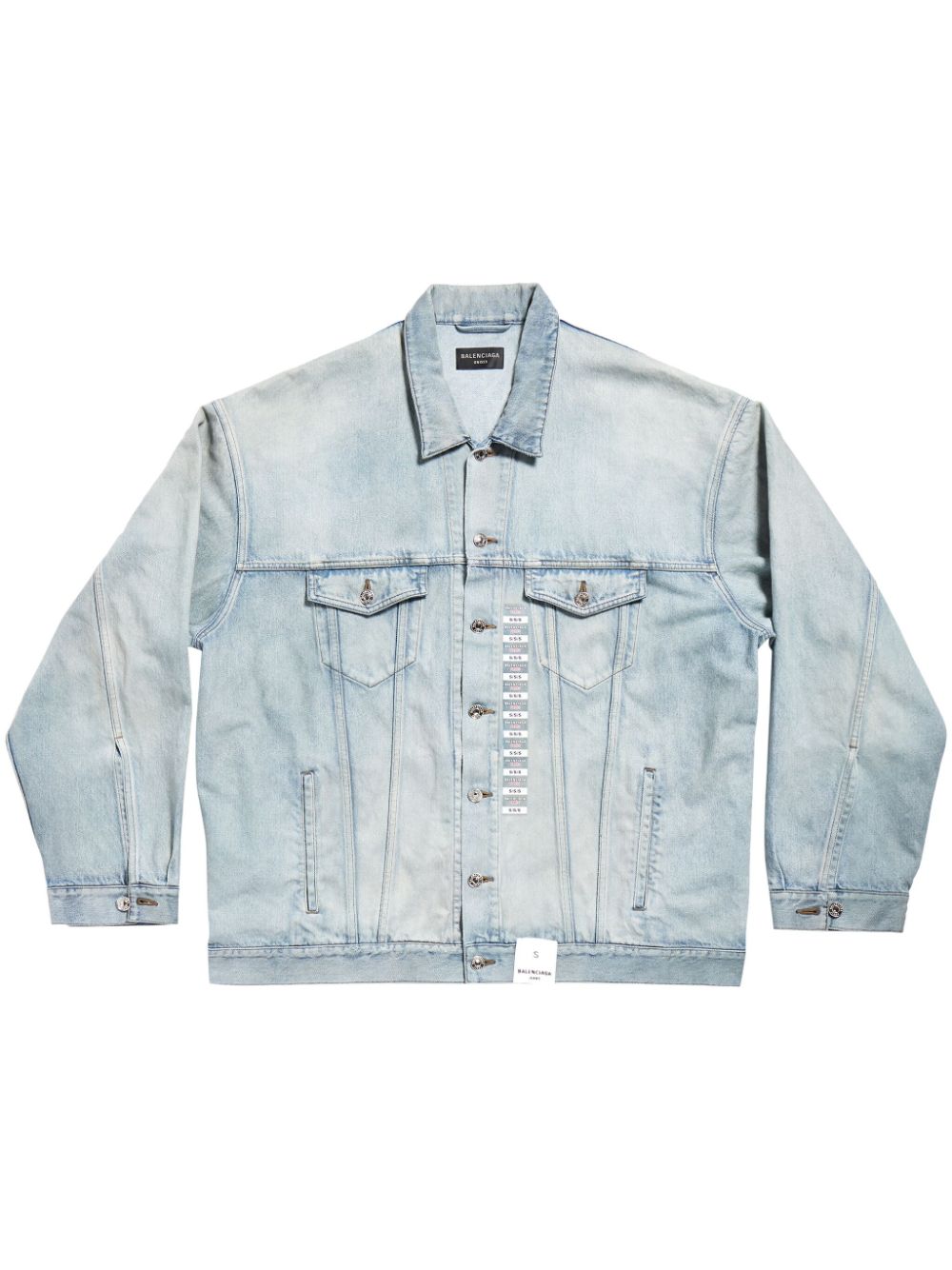 Balenciaga Denim jacket with flap pockets and drop shoulder Balenciaga