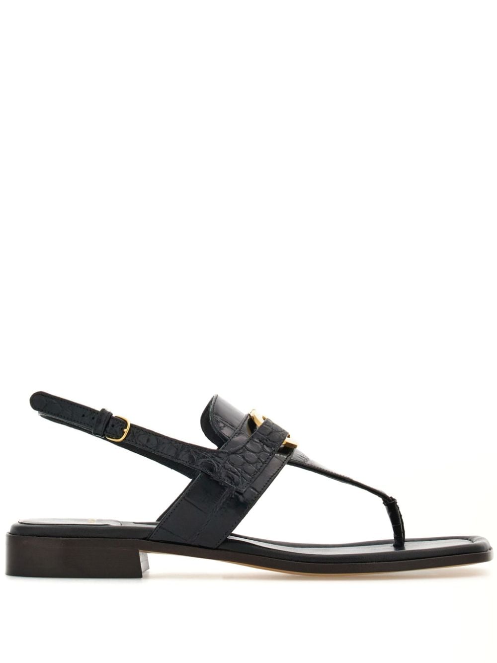 Ferragamo Gancini-buckle Leather Sandals Ferragamo