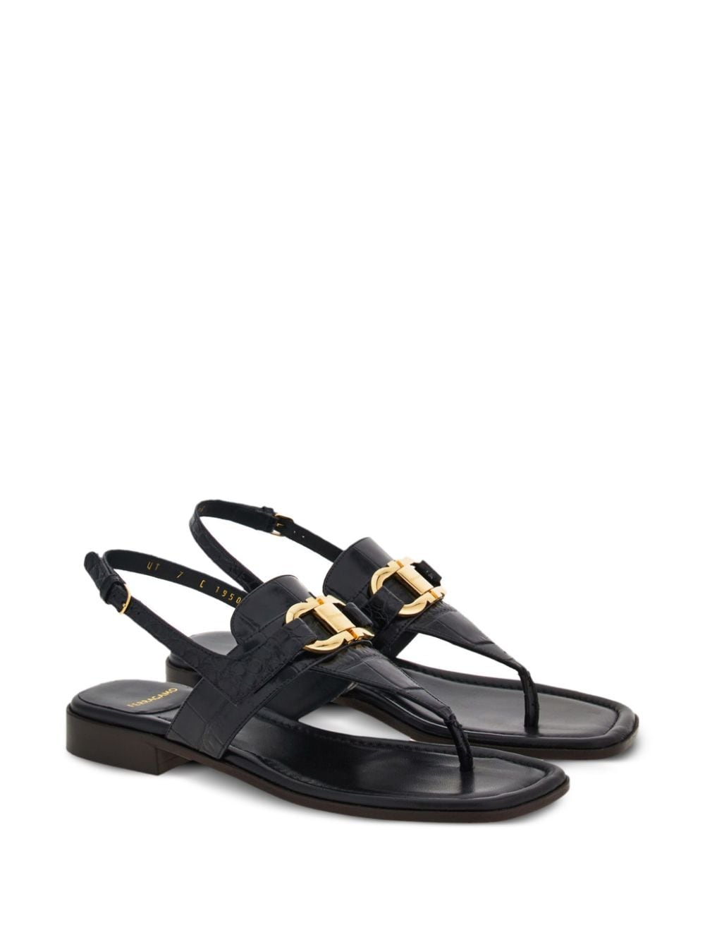 Ferragamo Gancini-buckle Leather Sandals Ferragamo