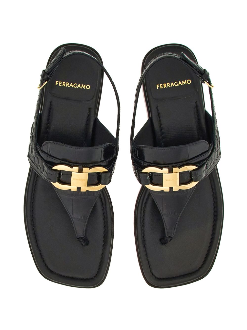 Ferragamo Gancini-buckle Leather Sandals Ferragamo