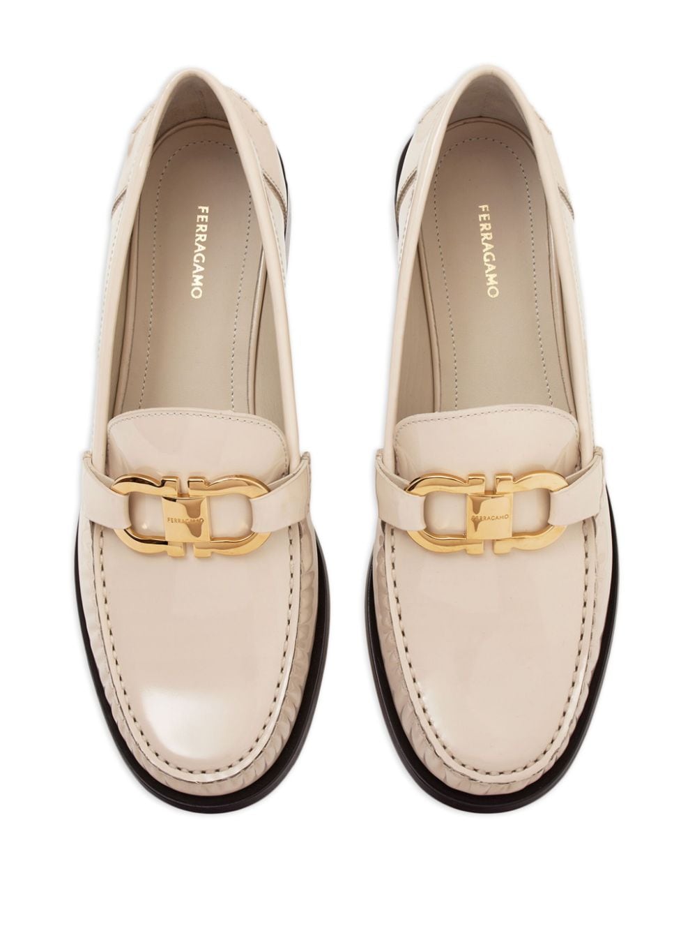 Ferragamo Gancini leather loafers Ferragamo