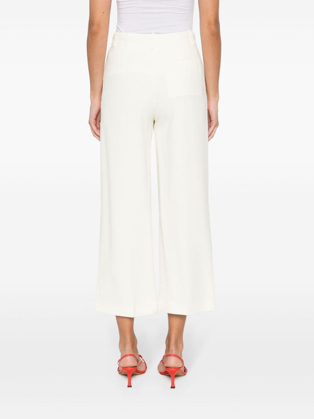 Erika Cavallini Semi-Couture Trousers White Erika Cavallini Semi-Couture