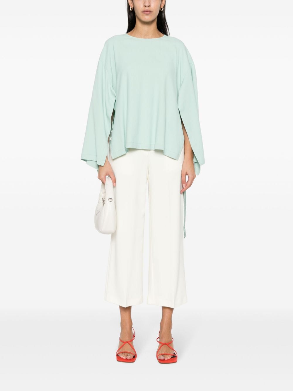 Erika Cavallini Semi-Couture Trousers White Erika Cavallini Semi-Couture
